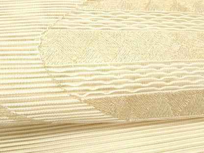 平和屋着物＊夏物 絽綴れ 八寸名古屋帯 抽象文様 金糸 正絹 逸品 DABC8853cm