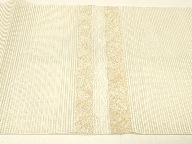 平和屋着物＊夏物 絽綴れ 八寸名古屋帯 抽象文様 金糸 正絹 逸品 DABC8853cm