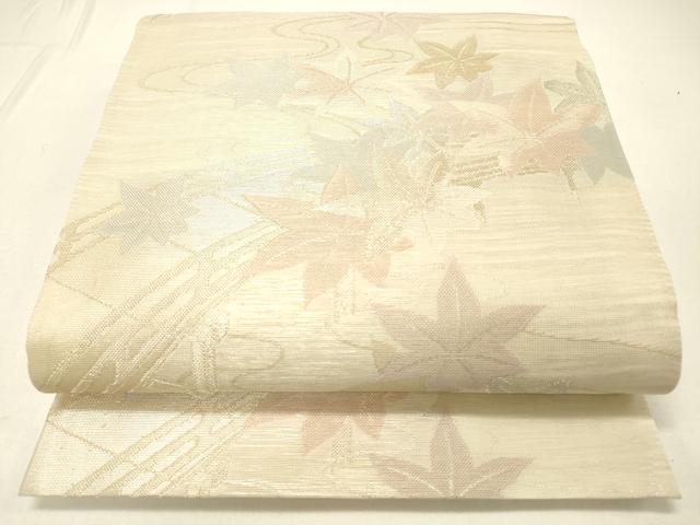 平和屋着物＊夏物 六通柄袋帯 すず風 渡橋竜田川 金銀糸 正絹 逸品 DABC8854cm
