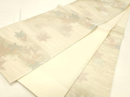 平和屋着物＊夏物 六通柄袋帯 すず風 渡橋竜田川 金銀糸 正絹 逸品 DABC8854cm