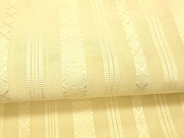 平和屋着物＊夏物 博多織 八寸名古屋帯 紗献上 淡黄色 DABC8855cm
