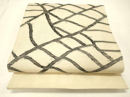 平和屋着物＊夏物 太鼓柄袋帯 抽象文様 正絹 逸品 DABC8856cm