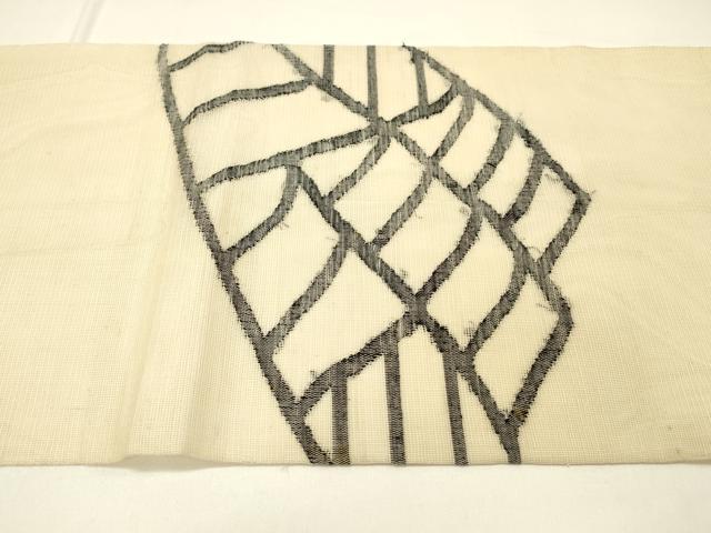 平和屋着物＊夏物 太鼓柄袋帯 抽象文様 正絹 逸品 DABC8856cm