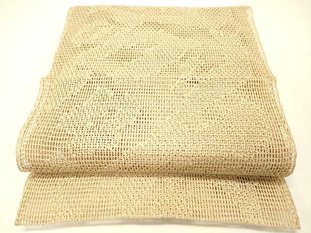 平和屋着物＊夏物 八寸名古屋帯 草花文 正絹 逸品 DABC8863cm
