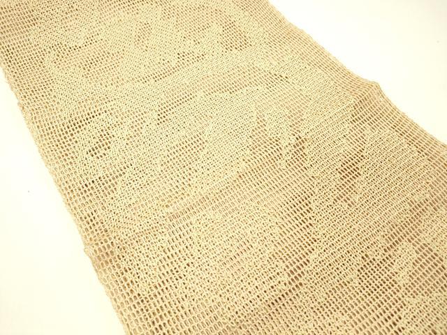平和屋着物＊夏物 八寸名古屋帯 草花文 正絹 逸品 DABC8863cm
