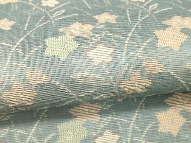 平和屋着物＊夏物 八寸名古屋帯 草花文 正絹 逸品 DABC8869cm