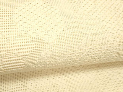 平和屋着物＊夏物 八寸名古屋帯 草花文 肌色 正絹 逸品 DABC8870cm