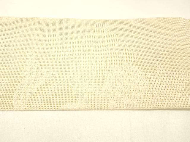 平和屋着物＊夏物 八寸名古屋帯 草花文 肌色 正絹 逸品 DABC8870cm