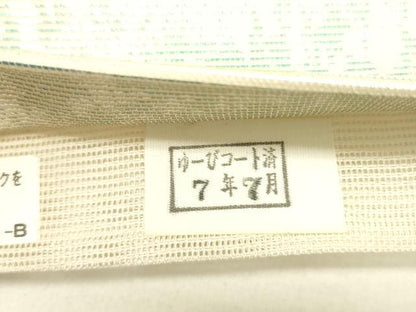 平和屋着物＊夏物 六通柄袋帯 作家物 手描き 花蝶文 金銀糸 引箔 正絹 逸品 DABC8872cm