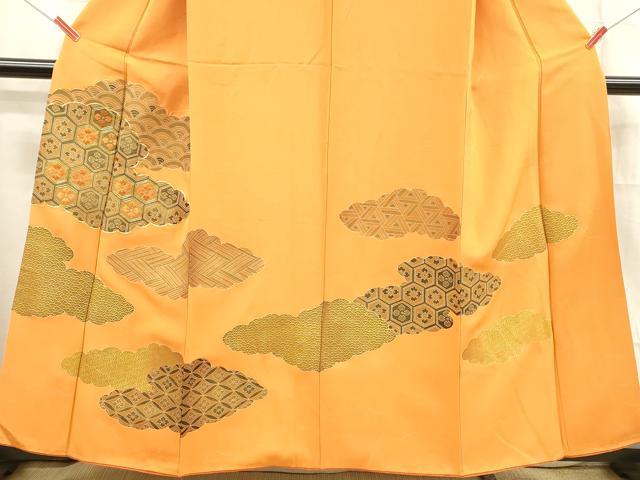平和屋着物■訪問着 駒刺繍 吉祥花文 金彩 正絹 逸品 DABC8877cm