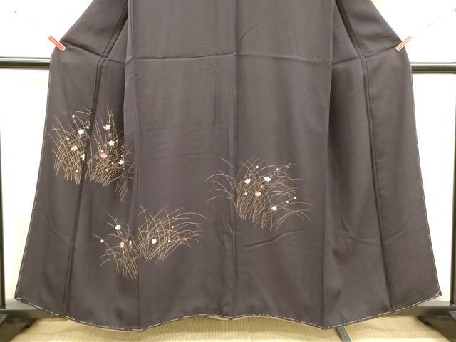 平和屋着物■訪問着 刺繍 草花文 金彩 正絹 逸品 未使用 DABC8880cm