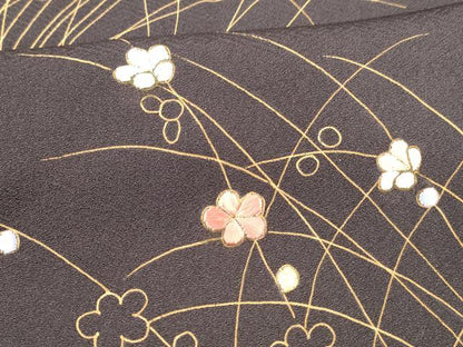 平和屋着物■訪問着 刺繍 草花文 金彩 正絹 逸品 未使用 DABC8880cm