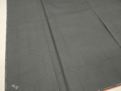 平和屋着物■本場大島紬　7マルキ　亀甲柄　正絹　逸品　未使用　DABC8882cm