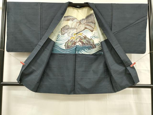 平和屋着物■男性　本場大島紬　アンサンブル　亀甲柄　正絹　逸品　DABC8885cm