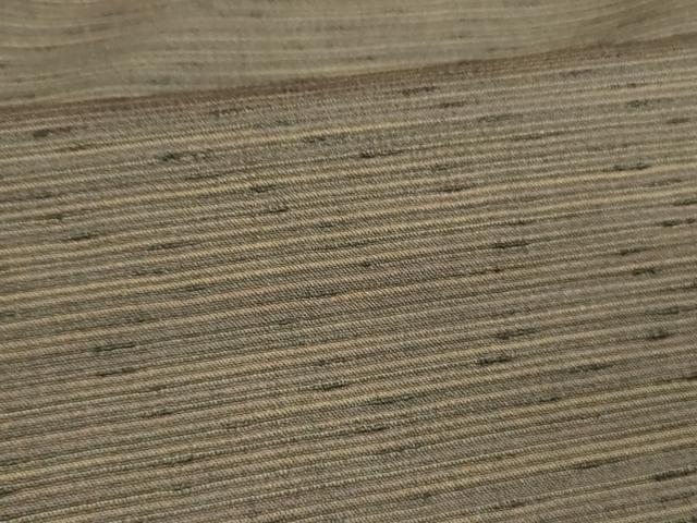 平和屋着物■男性　紬　アンサンブル　横段文　正絹　逸品　DABC8887cm