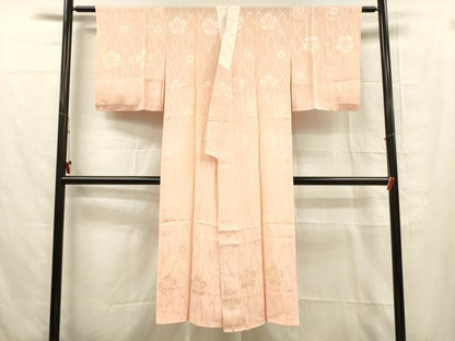 平和屋着物■長襦袢　無双仕立て　舞花地紋　正絹　逸品　DABC8889cm