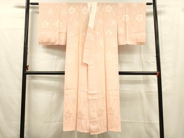 平和屋着物■長襦袢　無双仕立て　舞花地紋　正絹　逸品　DABC8889cm