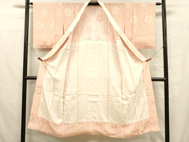 平和屋着物■長襦袢　無双仕立て　舞花地紋　正絹　逸品　DABC8889cm