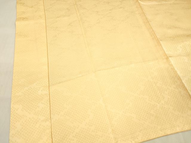 平和屋着物■長襦袢　無双仕立て　抽象地紋　蜂蜜色　正絹　逸品　DABC8893cm