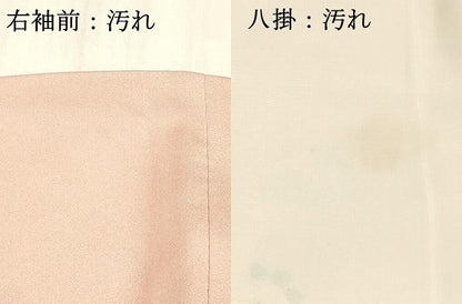 平和屋着物■訪問着 文箱花文 暈し染め 金銀彩 正絹 逸品 DABC8899cm