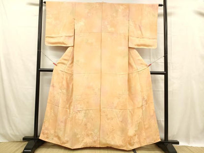 平和屋着物■上質な小紋 草花文 暈し染め 正絹 逸品 未使用 DABC8903cm