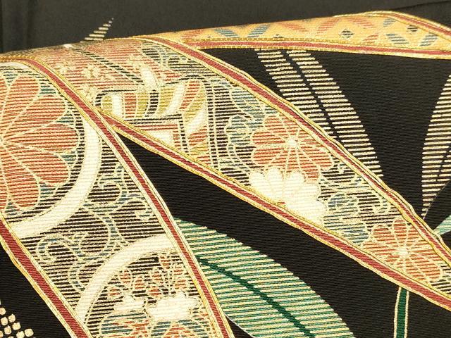 平和屋着物■豪華黒留袖　駒刺繍　御所車草花文　暈し染め　金彩　三越扱い　正絹　逸品　DABC8906cm