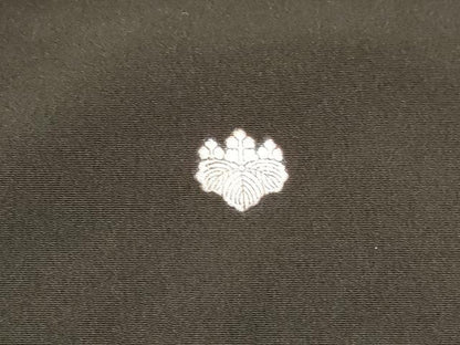 平和屋着物■豪華黒留袖　刺繍　花鳥文　松竹梅　金銀彩　正絹　逸品　DABC8908cm