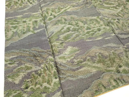 平和屋着物■上質な紬　樹林文　正絹　逸品　DABC8911cm
