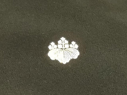 平和屋着物■豪華黒留袖　駒刺繍　流水花松文　金銀糸　正絹　逸品　DABC8914cm