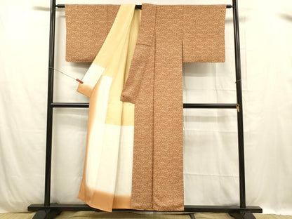 平和屋着物■江戸小紋 舞花文 正絹 逸品 DABC8917cm