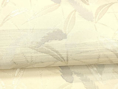 平和屋着物＊夏物 六通柄袋帯 草葉文 銀糸 正絹 逸品 DABC8919cm