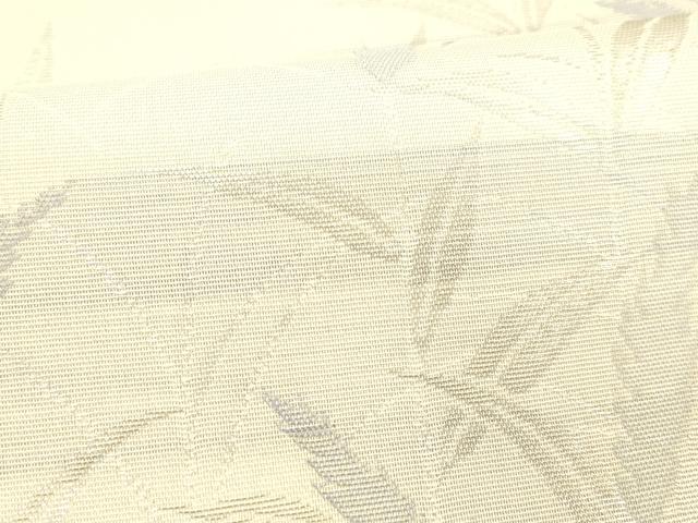 平和屋着物＊夏物 六通柄袋帯 草葉文 銀糸 正絹 逸品 DABC8919cm