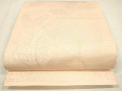 平和屋着物＊夏物 全通柄 本袋帯 草花文 銀糸 正絹 逸品 DABC8920cm