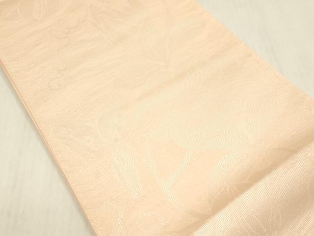 平和屋着物＊夏物 全通柄 本袋帯 草花文 銀糸 正絹 逸品 DABC8920cm