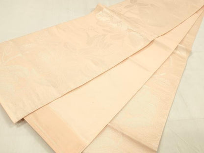 平和屋着物＊夏物 全通柄 本袋帯 草花文 銀糸 正絹 逸品 DABC8920cm