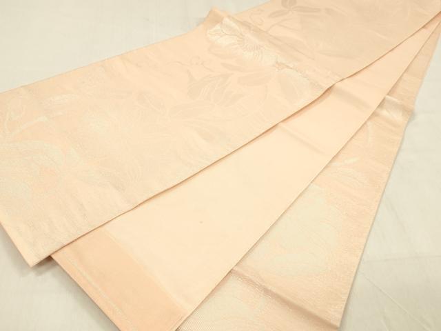 平和屋着物＊夏物 全通柄 本袋帯 草花文 銀糸 正絹 逸品 DABC8920cm