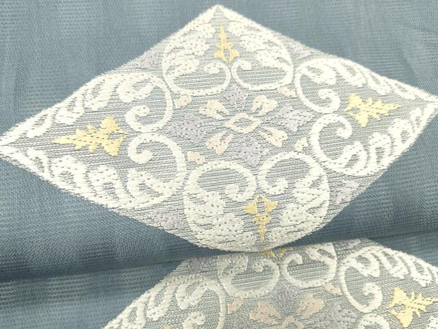 平和屋着物＊夏物 六通柄 京袋帯 唐織 花菱文 正絹 逸品 DABC8921cm