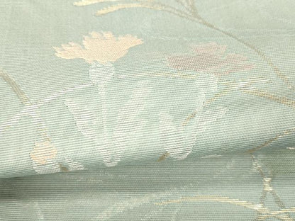 平和屋着物＊夏物 六通柄袋帯 流水草花文 金糸 正絹 逸品 DABC8922cm