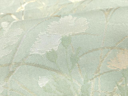 平和屋着物＊夏物 六通柄袋帯 流水草花文 金糸 正絹 逸品 DABC8922cm