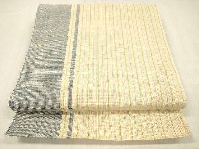 平和屋着物＊夏物 八寸名古屋帯 間道 DABC8923cm