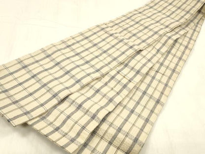 平和屋着物＊夏物 阿波しじら織 半幅帯 格子 綿 逸品 DABC8930cm
