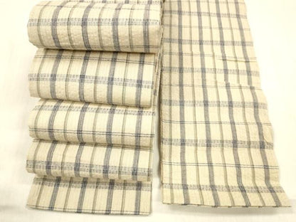 平和屋着物＊夏物 阿波しじら織 半幅帯 格子 綿 逸品 DABC8930cm