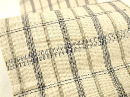 平和屋着物＊夏物 阿波しじら織 半幅帯 格子 綿 逸品 DABC8930cm