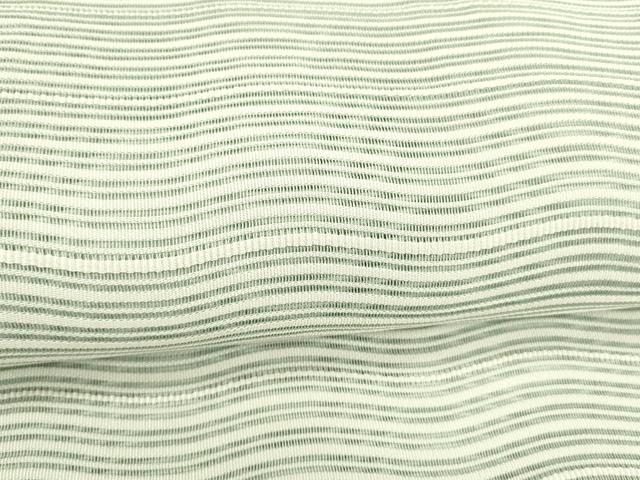 平和屋着物＊夏物 絽綴れ 八寸名古屋帯 よろけ縞 藍白色 正絹 逸品 DABC8932cm