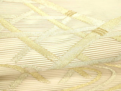 平和屋着物＊夏物 絽綴れ 太鼓柄袋帯 流水籬文 金糸 正絹 逸品 DABC8935cm