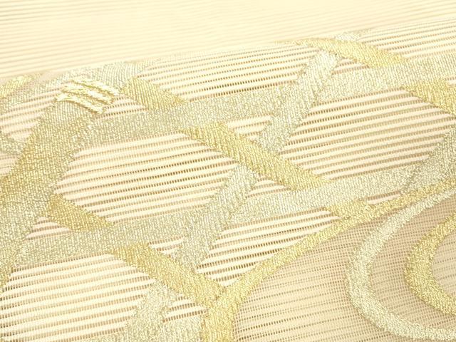 平和屋着物＊夏物 絽綴れ 太鼓柄袋帯 流水籬文 金糸 正絹 逸品 DABC8935cm