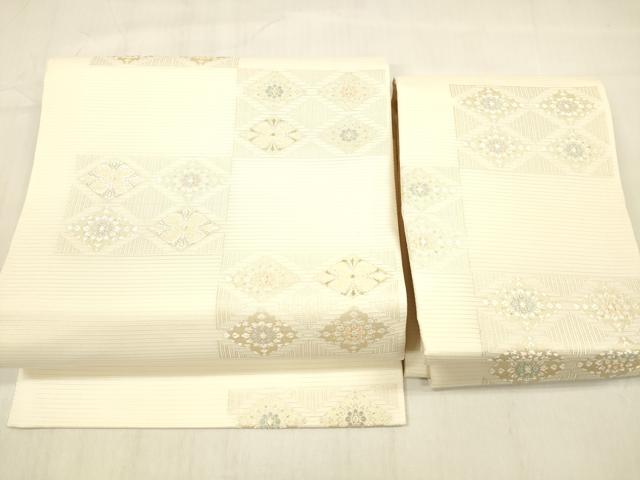 平和屋着物＊夏物 つけ帯 唐織 花菱文 金糸 正絹 逸品 DABC8938cm