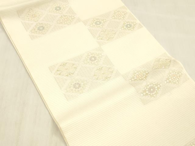 平和屋着物＊夏物 つけ帯 唐織 花菱文 金糸 正絹 逸品 DABC8938cm