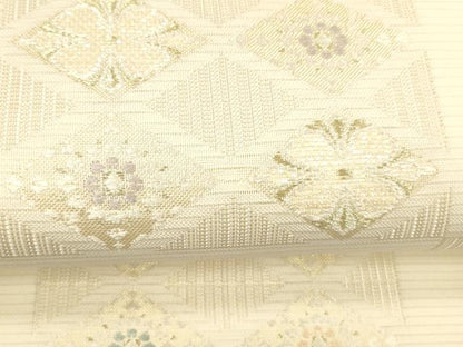 平和屋着物＊夏物 つけ帯 唐織 花菱文 金糸 正絹 逸品 DABC8938cm