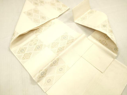 平和屋着物＊夏物 つけ帯 唐織 花菱文 金糸 正絹 逸品 DABC8938cm